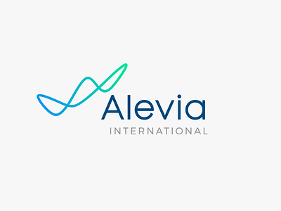 Alevia International Logo blue branding creative design flat healthcare icon it italy logo