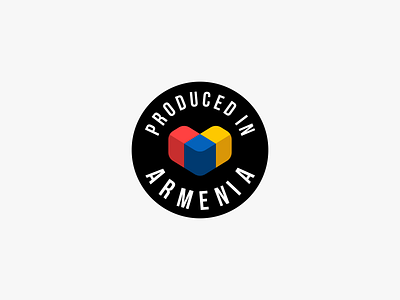 Produced In Armenia Logo armenia armenian creative flag of armenia heart logo