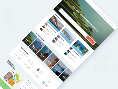 Creative website design for travel Tours tour travel website