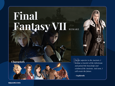 Layout for upcoming Game final fantasy games gaming pc ps remake