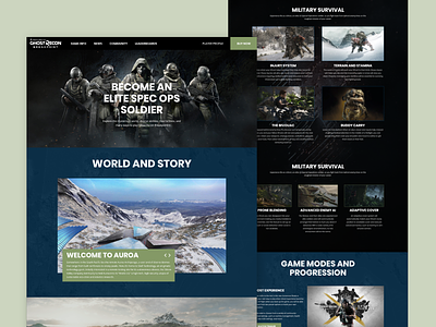 Ghost recon Breakpoint - Website Redesign affinitydesigner dark gaming ghost recon breakpoint pc redesign