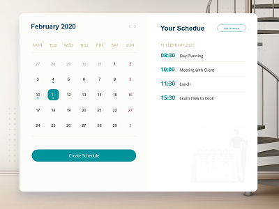 Interactive wall calendar calendar interaction ipad schedule tablet wall