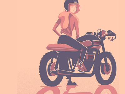 Triumph Bonneville character art character design design editorial art illustration illustrator motobike photoshop triumph