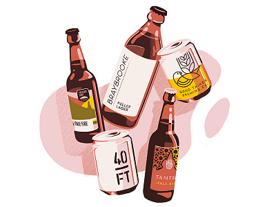 Craft Beers beer bottle can craft beer design editorial editorial art graphic design illustration illustrator photoshop