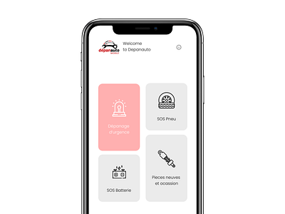 "Depanauto" Car repair mobile app app app design car app cars design illustration mobile app mobile design red tunisia ui ux