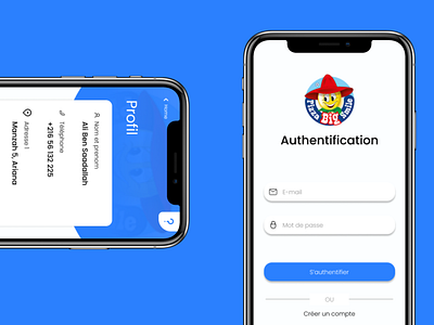 Pizza delivery app app app design authentication blue design food login login page logo mobile app mobile design profile tunisia ui uiux user