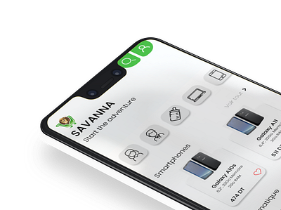 Savanna mobile app app app design design green mobile app mobile design store store app tunisia ui ux
