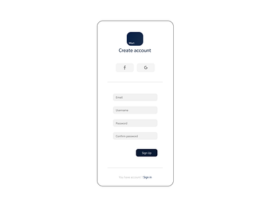 Sign up screen app app design blue design mobile app mobile design ui ux