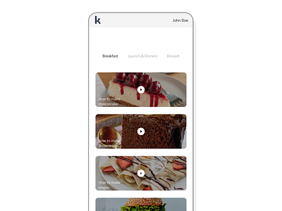 Food videos app