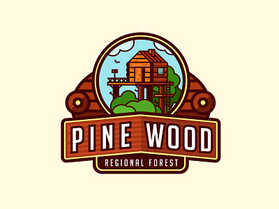 Pinewood logo illustraion illustrator logo logo design