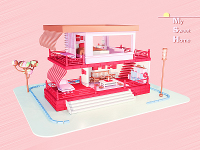 Sweet Home building c4d fun