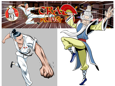 Crazy Kung Fu design illustration visual development