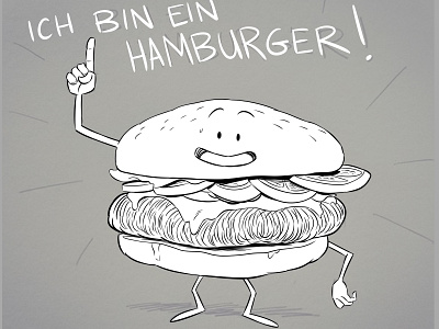 Hamburger caricature design germany hamburg hamburger illustration visual development