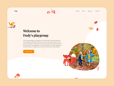 Playgroup Landing Page Design