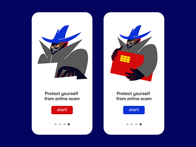 Protect yourself from online scam illustration