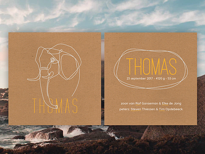 Birth announcement Thomas