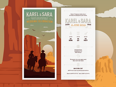 Wedding invitation Karel + Sara