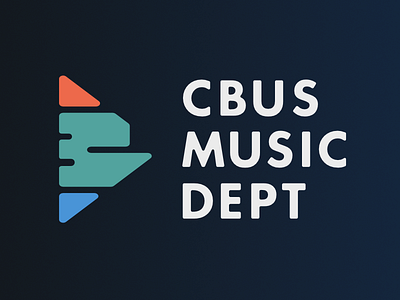 Columbus Music Department city logo mark music play