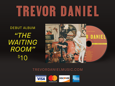 The Waiting Room - Trevor Daniel album cover layout marketing music print