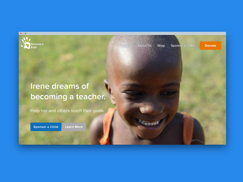 Simone’s Kids - Website by Jade Barry on Dribbble