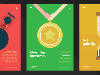Own the outcome. 3/7 illustration medal poster teamwork