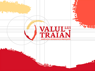 Valul lui Traian - Wine Protected Geographical Indication Logo identity logo wine