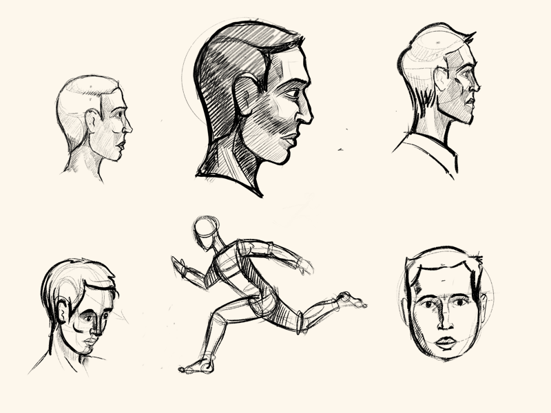 Human Body Movement Sketch Vector Images over 140
