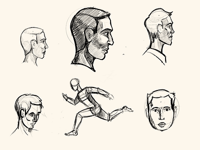 Head Anatomy Sketch Exercise + Body Movement anatomy body exercise head human movement sketch