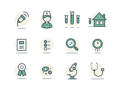 Medical Lab Custom Icon Set doctors graphic design icons lab laboratory medical