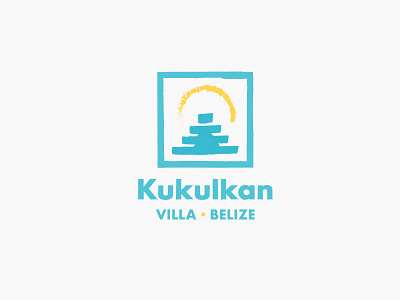 Kukulkan Villa Logo Design accomodation belize horeca luxury nature resort temples villa