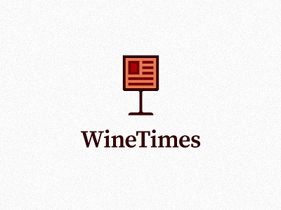 Wine + Newspaper - logo graphic symbol graphic logo news newspaper symbol wine