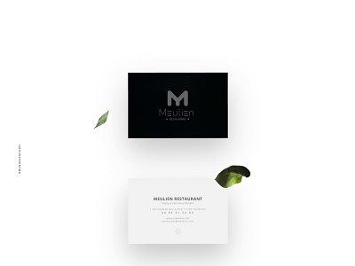 Meulien - Michelin awarded restaurant business card meulien michelin print restaurant ui ux web website