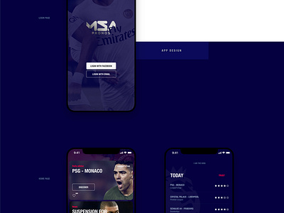 MSA - Mathematics Sport Analysis android app ios mobile sport ui ux