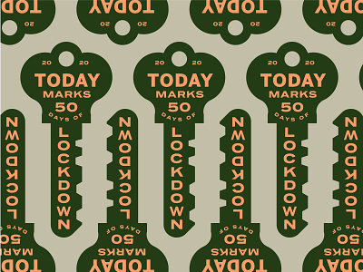Lockdown badge design illustration key pattern retro type typography vector vintage vintage sign