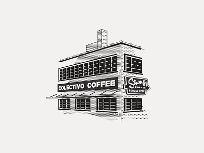 ---16/52--- Colectivo Coffee coffee design illustration retro sign signage vector vintage