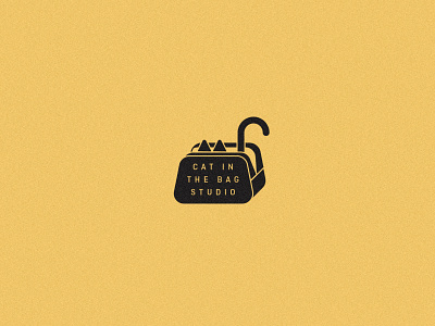 Cat in the Bag branding cat design illustration logo retro simple typography vector vintage