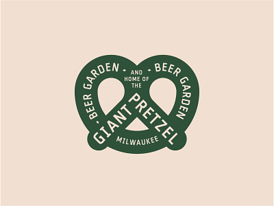 Giant Pretzel badge badge design beer design illustration pretzel retro type typography vector
