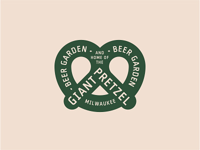 Giant Pretzel badge badge design beer design illustration pretzel retro type typography vector