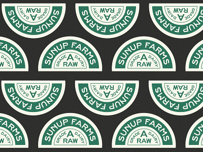 Sunup Farms badge branding dairy design farm logo pattern retro type typography vector vintage