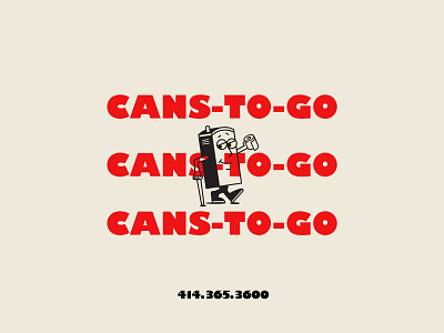 Cans To Go bold font brand identity branding character design design idenity identity design illustration retro type typography vector vintage