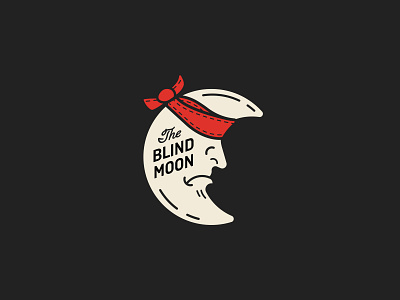 Blind Moon badge dark design illustration moon retro type typography vector vintage