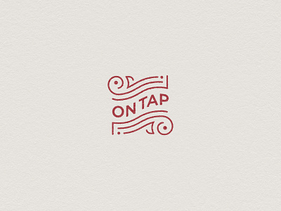 On Tap badge beer branding design flourish flourishes retro type typography vector vintage