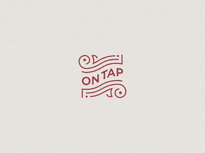 On Tap badge beer branding design flourish flourishes retro type typography vector vintage