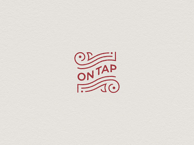 On Tap badge beer branding design flourish flourishes retro type typography vector vintage