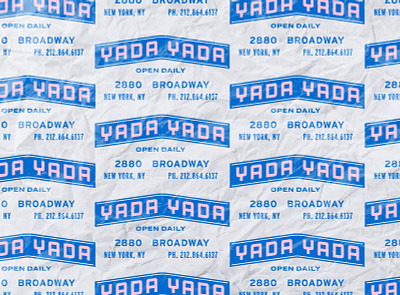 Yada Yada badge branding design marquee pattern retro seinfeld type typography vector vintage