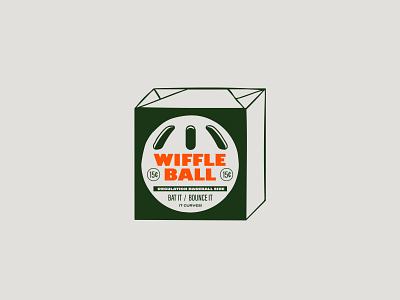 Wiffle badge design illustration packaging retro type typography vector vintage