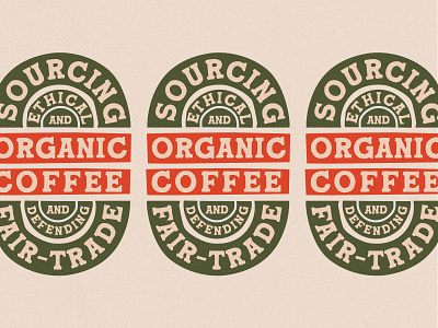 Ethically Sourced Coffee badge branding coffee coffee branding design retro type typography vector