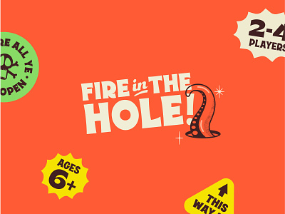 Fire In The Hole: The Plunderin' Pirate Game boardgame branding card game cards design game game design illustration pirate playing cards scull type typography vector