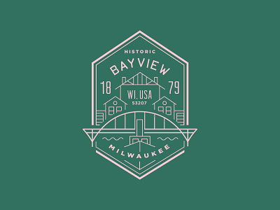 Bayview Badge Design badge design illustration typography vector