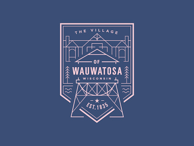 Wauwatosa Badge Design badge design illustration typography vector